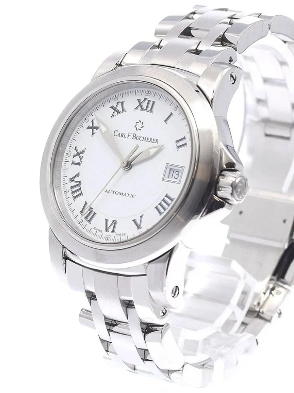 CARL F.BUCHERER Patravi 10617.08A Date Silver Dial Automatic Men's Watch_963354